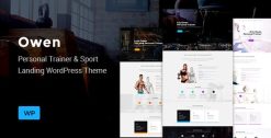 Download Owen - Personal trainer & Sport  One Page Landing WordPress theme