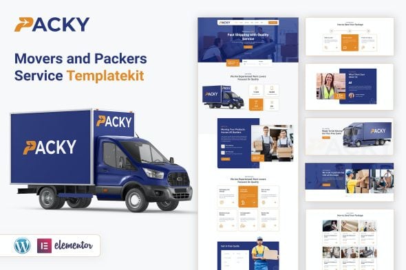 PACKY | Packers & Movers Service Elementor Template Kit