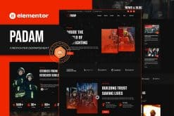 Padam - Firefighter Departement Elementor Template Kit