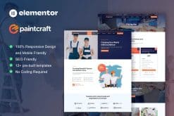 PaintCraft - Painting & Wallpapering Service Elementor Template Kit