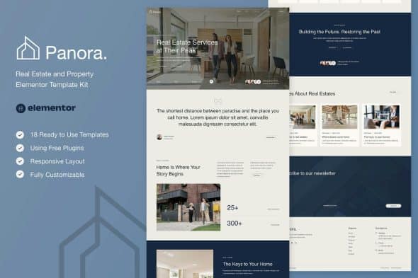 Panora - Real Estate & Property Elementor Template Kit