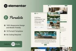 Paradista - Luxurious Accommodation Elementor Template Kit