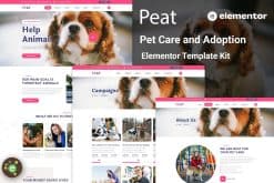 Peat - Pet Care & Adoption Elementor Template Kit