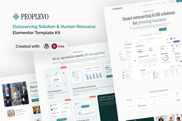 Download Peoplevo – Outsourcing Solution & Human Resource Elementor Template Kit