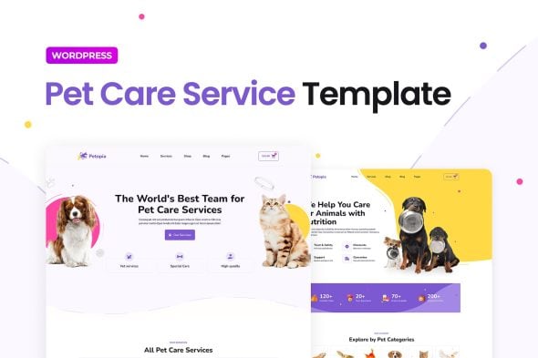 Petopia - Pet Care Service Elementor Template Kit