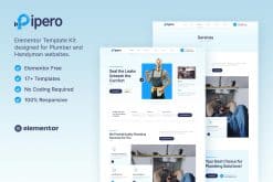 Pipero - Plumber & Handyman Services Elementor Template Kit