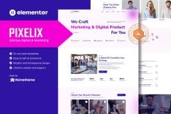 Pixelix – Startup Digital Agency Elementor Template Kit