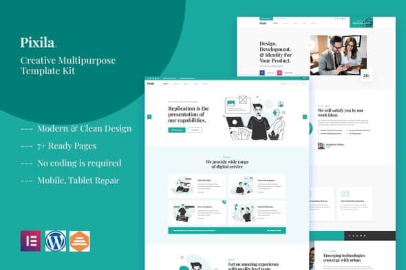 Pixila - Creative Multipurpose Elementor Template Kit