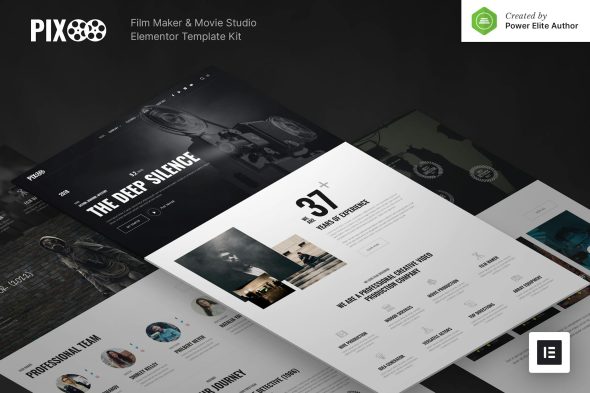 Pixoo - Film Maker & Movie Studio Elementor Template Kit