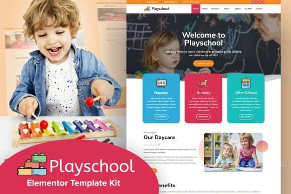 Playschool - Childcare & School Elementor Template Kit