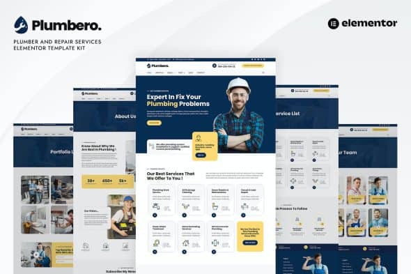 Plumbero - Plumber & Repair Services Elementor Template Kit