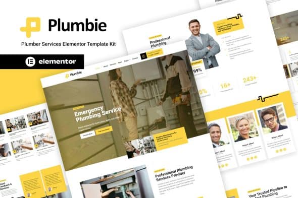 Plumbie - Plumber Services Elementor Template Kit