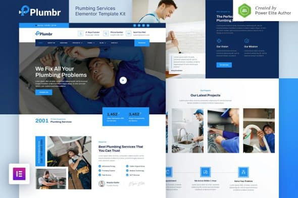 Plumbr - Plumbing Services Elementor Template Kit