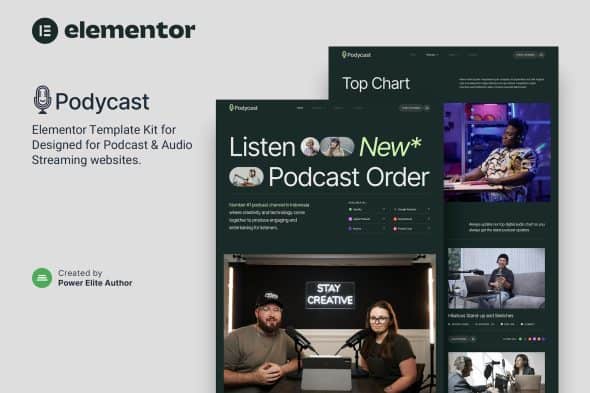 Podycast - Podcast & Audio Streaming Elementor Template Kit