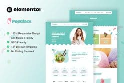 PopGlace - Ice Cream Shop Elementor Template Kit