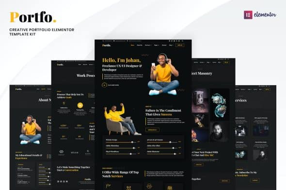 Portfo - Creative Portfolio Elementor Template Kit