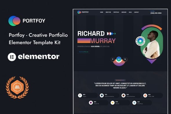 Portfoy – Portfolio Elementor Template Kit