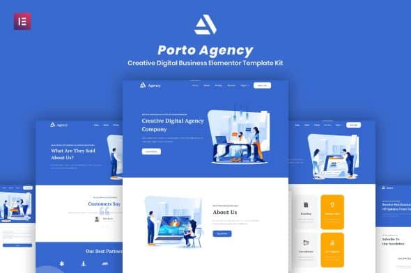 Porto Agency - Creative Digital Business Elementor Template Kit