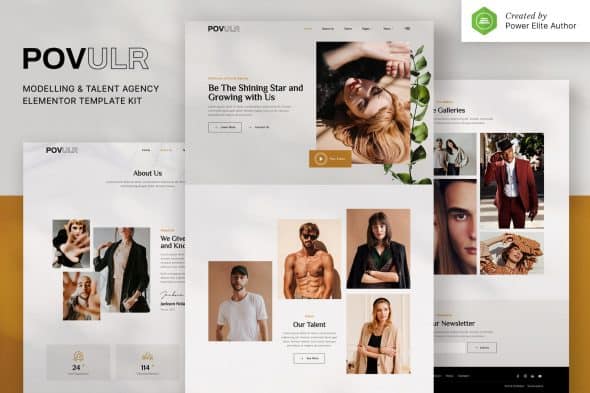 POVULR - Modeling & Talent Agency Elementor Template Kit