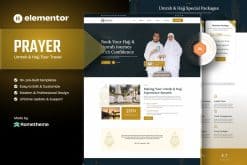 Prayer – Umrah & Hajj Tour Travel Elementor Template  Kit