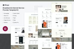Priver - Broadband & Internet Service Provider Elementor Pro Template Kit
