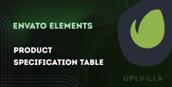 Download Product Specification Table Widget For Elementor