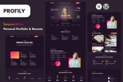 Profily - Personal Portfolios & Resume Elementor Template Kit