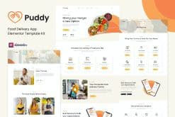 Puddy - Food Delivery App Elementor Template Kit