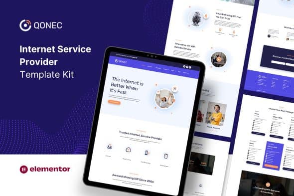 Qonec - Broadband & Internet Service Provider Template Kit