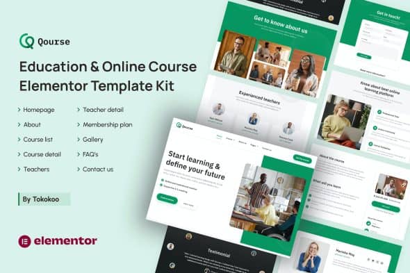 Qourse | Education & Online Course Elementor Template Kit