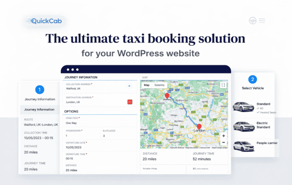 Download QuickCab GPL WordPress Plugin