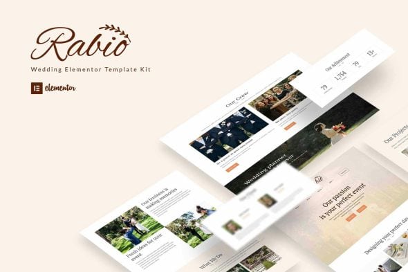 Rabio - Wedding Event Organizer Elementor Template Kit