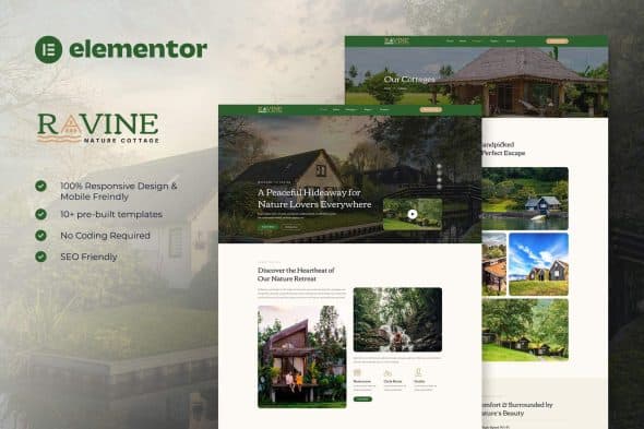 Ravine - Nature Cottage Elementor Template Kit