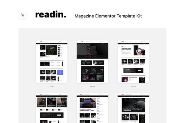 Readin - Blog & Magazine Elementor Template Kit