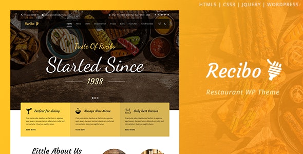 Download Recibo - Restaurant WordPress