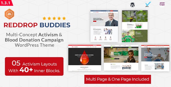 Download Reddrop Buddies – Multi-Concept Activism & Blood Donation Campaign WordPress Theme