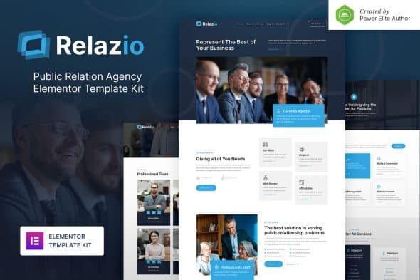 Relazio - Public Relation Agency Elementor Template Kit