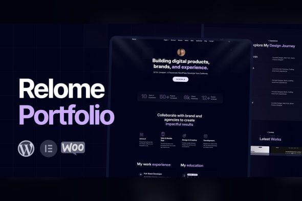 Download Relome - Personal Portfolio WordPress Theme GPL WordPress Plugin