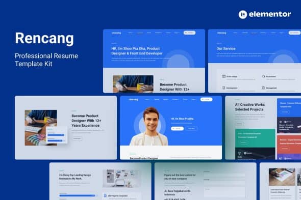 Rencang - CV & Portfolio Elementor Template Kit