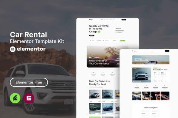 Rentcys – Car Rental Elementor Template Kit