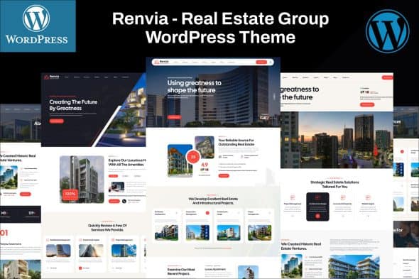 Download Renvia - Real Estate Group WordPress Theme GPL WordPress Plugin