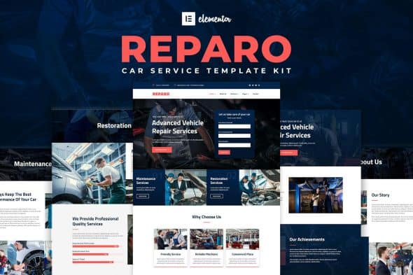 Reparo - Car Service Elementor Template Kit