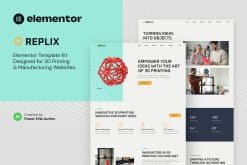 Replix - 3D Priting & Manufacturing Services Elementor Template Kit