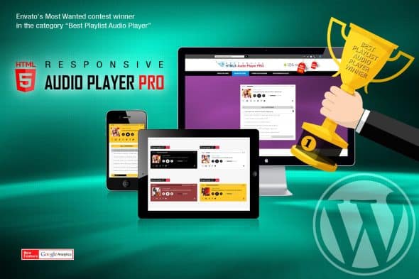 Download Responsive HTML5 Audio Player PRO WordPress Plugin GPL WordPress Plugin
