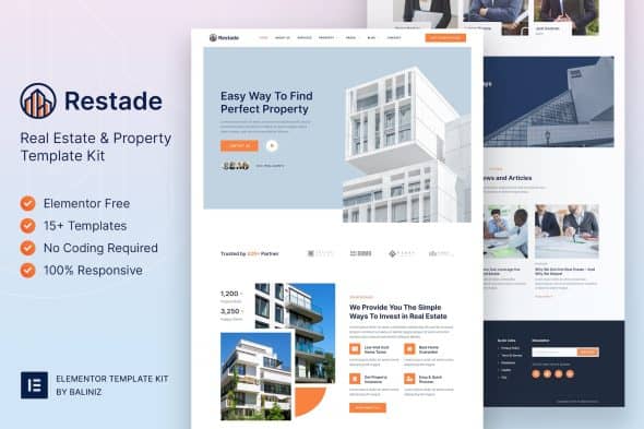 Restead - Real Estate & Property Elementor Template Kit