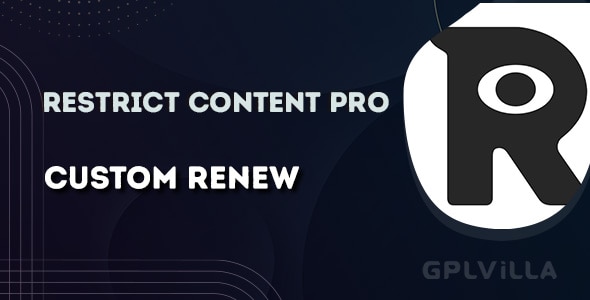 Download Restrict Content Pro - Custom Renew
