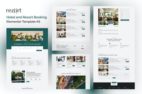 Rezort - Hotel & Resort Booking Elementor Template Kit