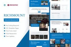 Richmount University - Education Elementor Pro Template Kit