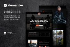 Riderhood - Motorcycle Club Elementor Template Kit