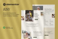 Risy - Content Creator Coach & Mentor Elementor Template Kit